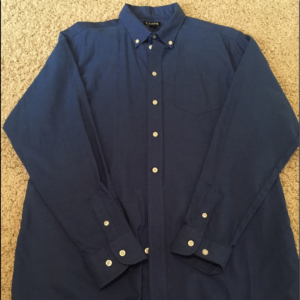 Chaps boys blue oxford dress shirt.  Size 20